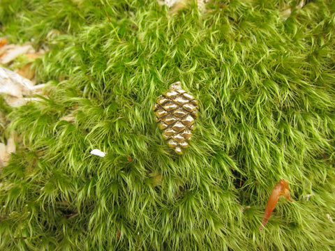 Pine Cone Gold Lapel Pin