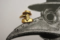 Plague Doctor Gold Lapel Pin