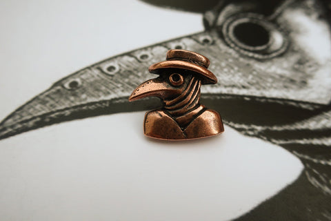 Plague Doctor Copper Lapel Pin
