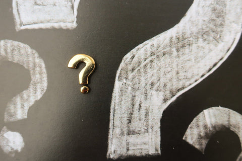 Question Mark Gold Lapel Pin