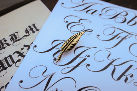 Quill Gold Lapel Pin