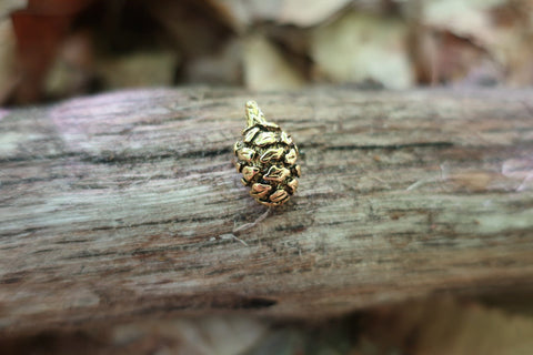 Redwood Cone Gold Lapel Pin