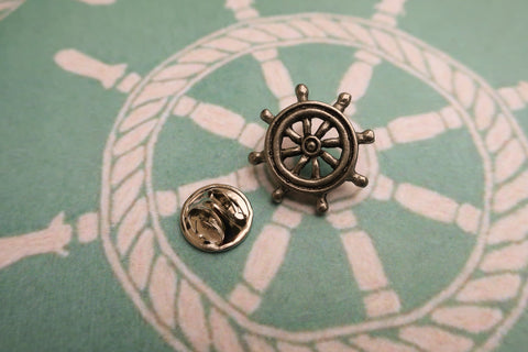 Ship's Wheel Lapel Pin