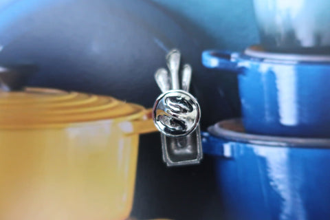 Spoons in Pot Lapel Pin
