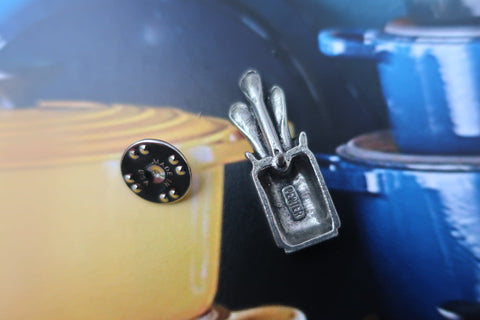 Spoons in Pot Lapel Pin