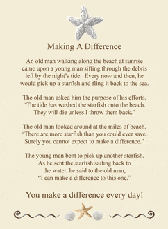 Making A Difference Story Card Pin