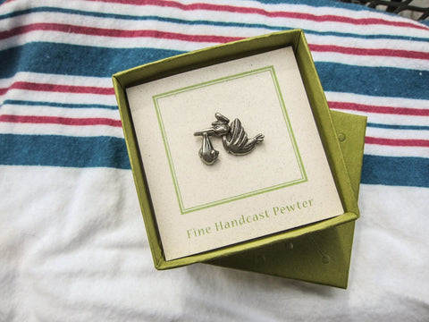 Stork Lapel Pin