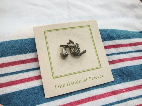 Stork Lapel Pin