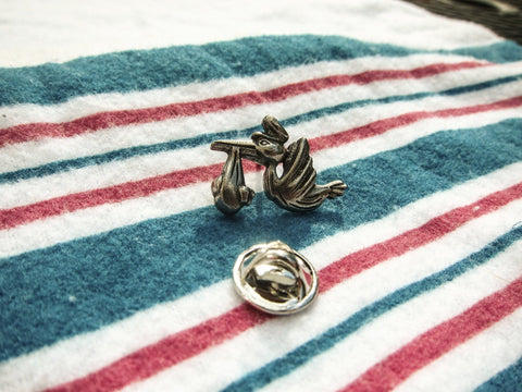 Stork Lapel Pin