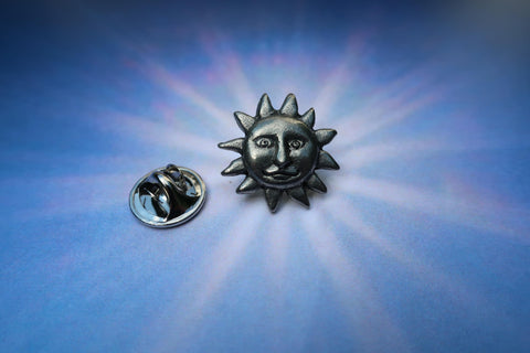 Sun Face Lapel Pin