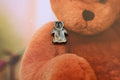 Teddy Bear With Bow Lapel Pin