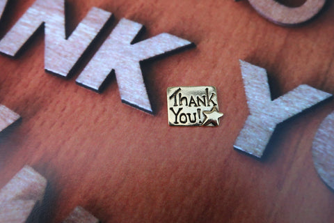 Thank You Gold Lapel Pin