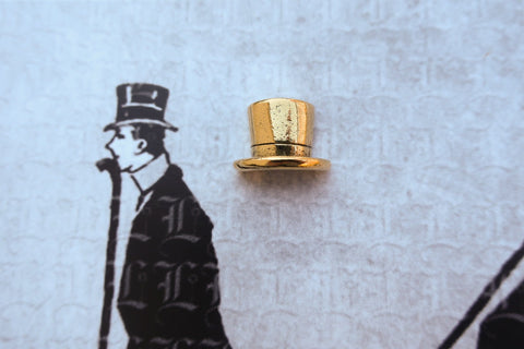 Top Hat Gold Lapel Pin