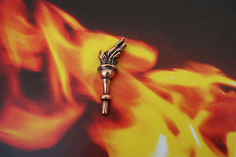 Torch Copper Lapel Pin
