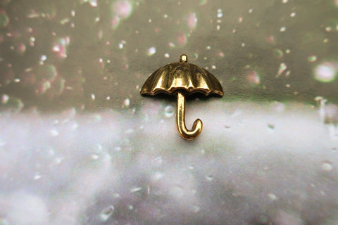 Umbrella Gold Lapel Pin