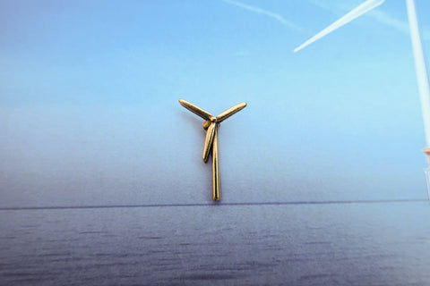 Wind Energy Gold Lapel Pin
