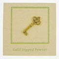 Skeleton Key Gold Lapel Pin