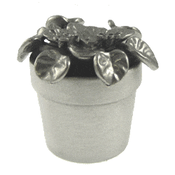 African Violet Pewter Box